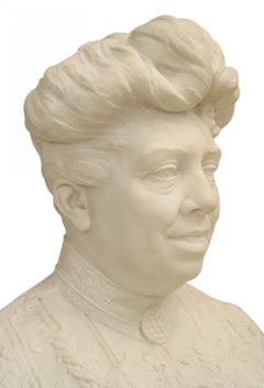 Victorian White Marble Lady Bust