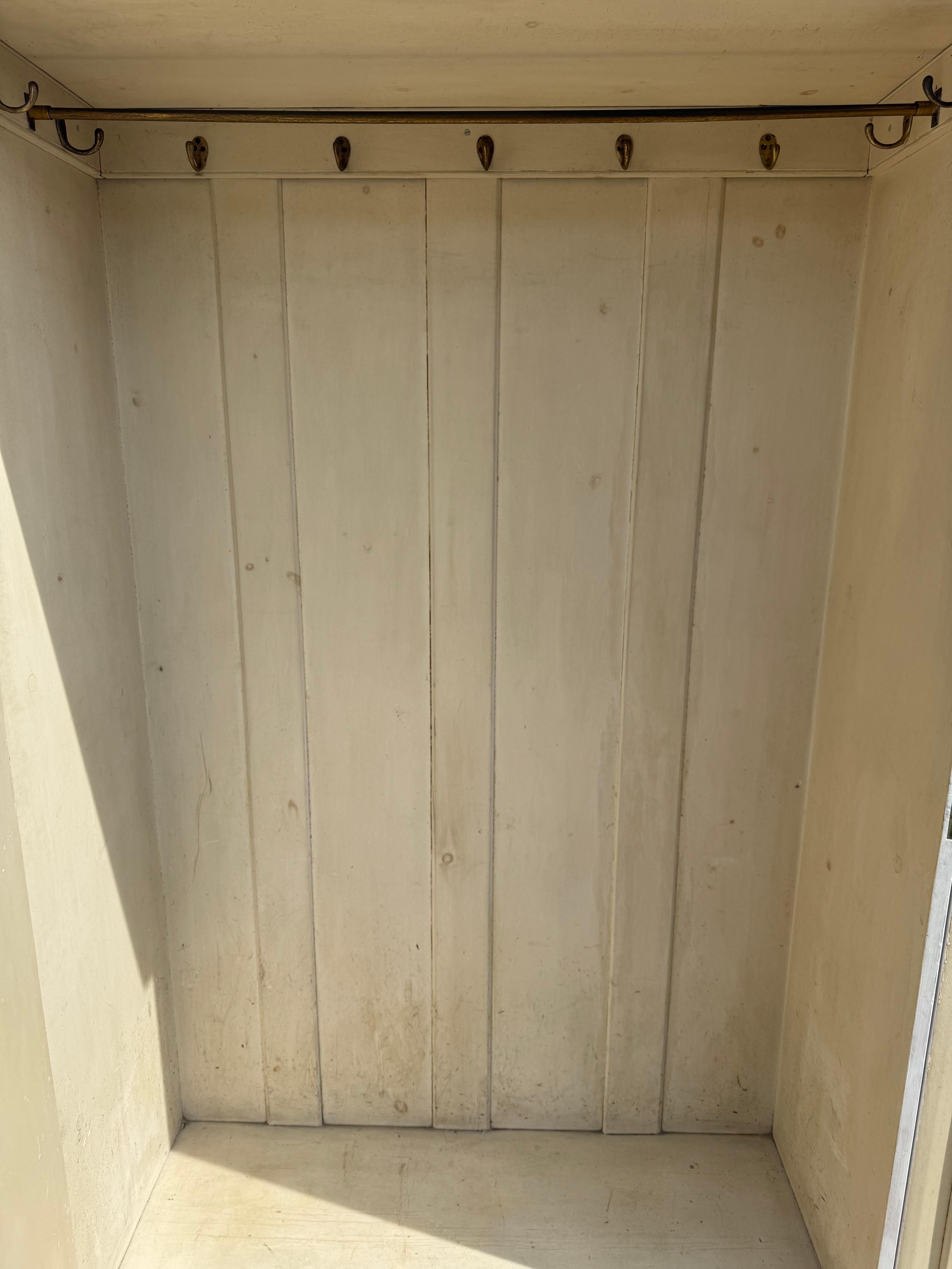 Victorian White Painted 3 Door Wardrobe For Sale 7