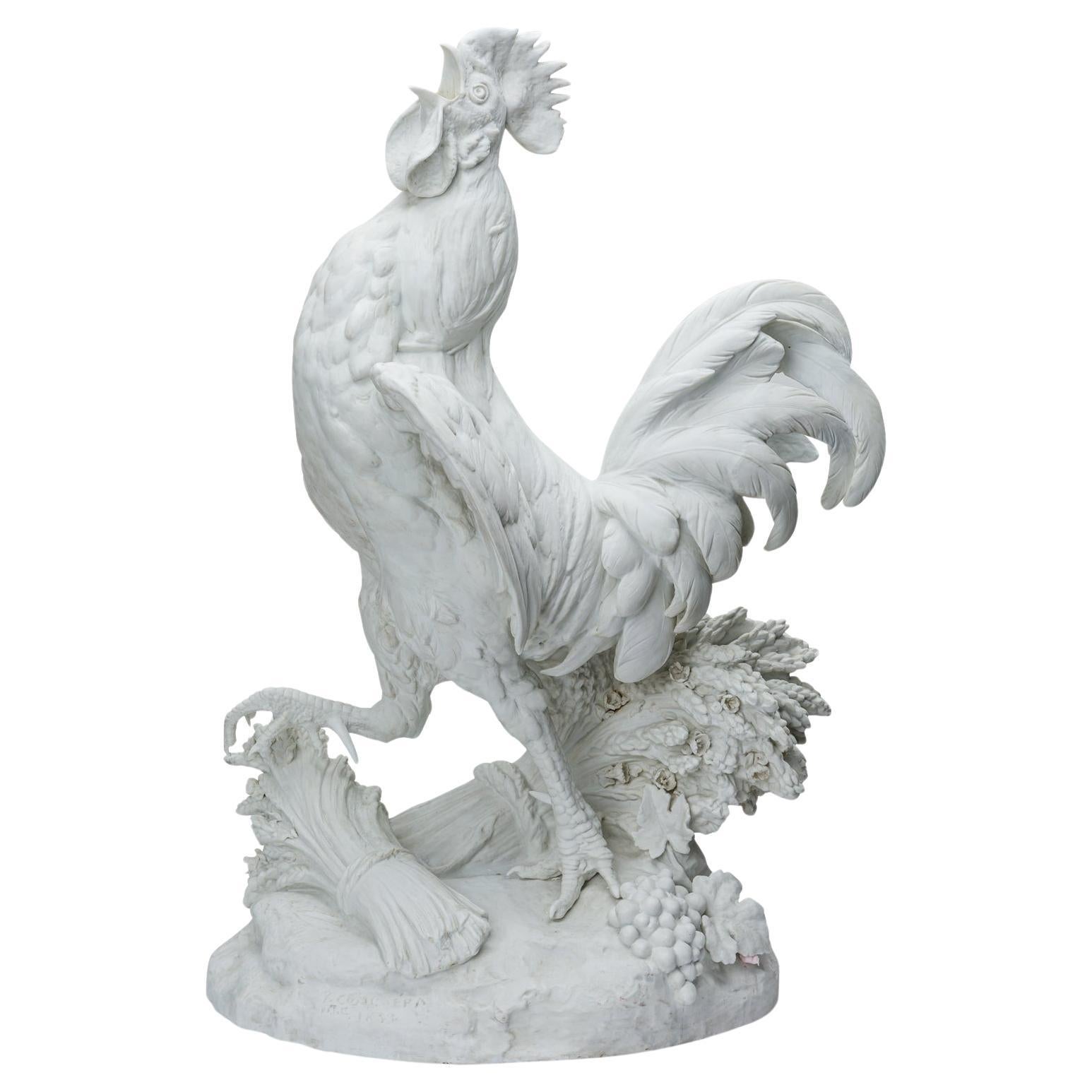 Coq victorien en étain blanc Pariam