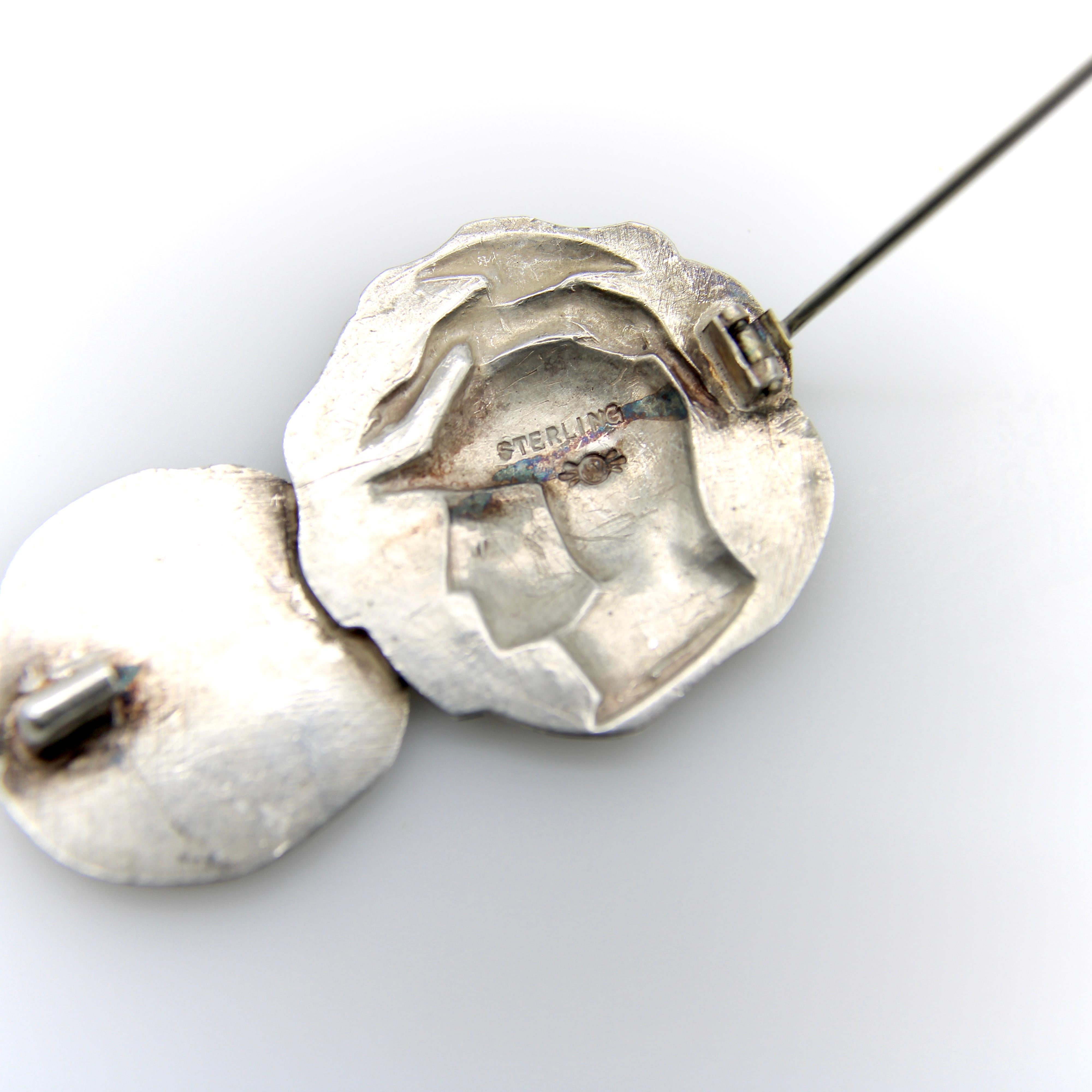 Femenino o masculino Alfiler multimedallón etrusco/homérico Victoriano Whiting de plata de ley en venta