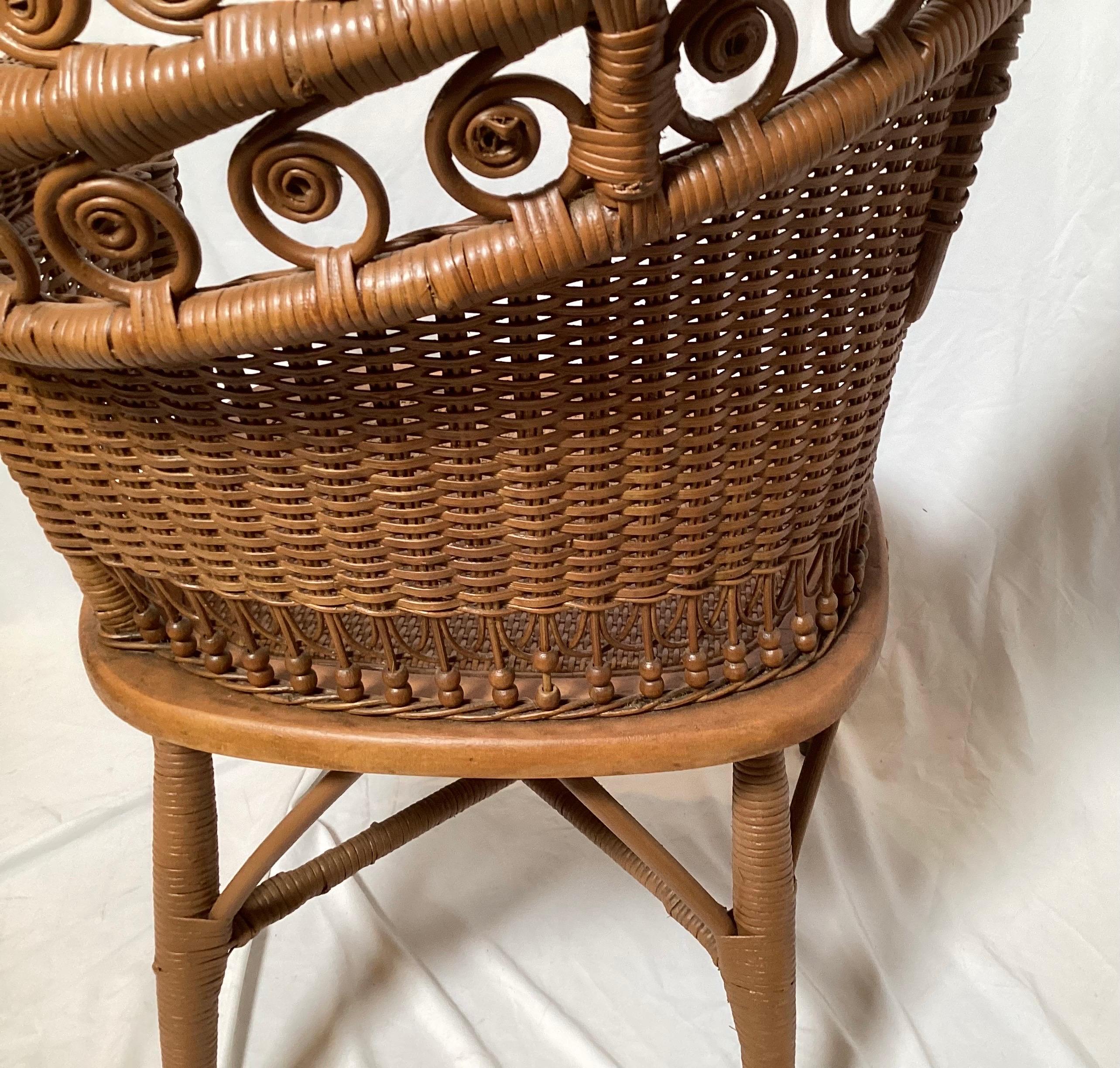 Fine XIX secolo Sedia vittoriana in vimini in vendita