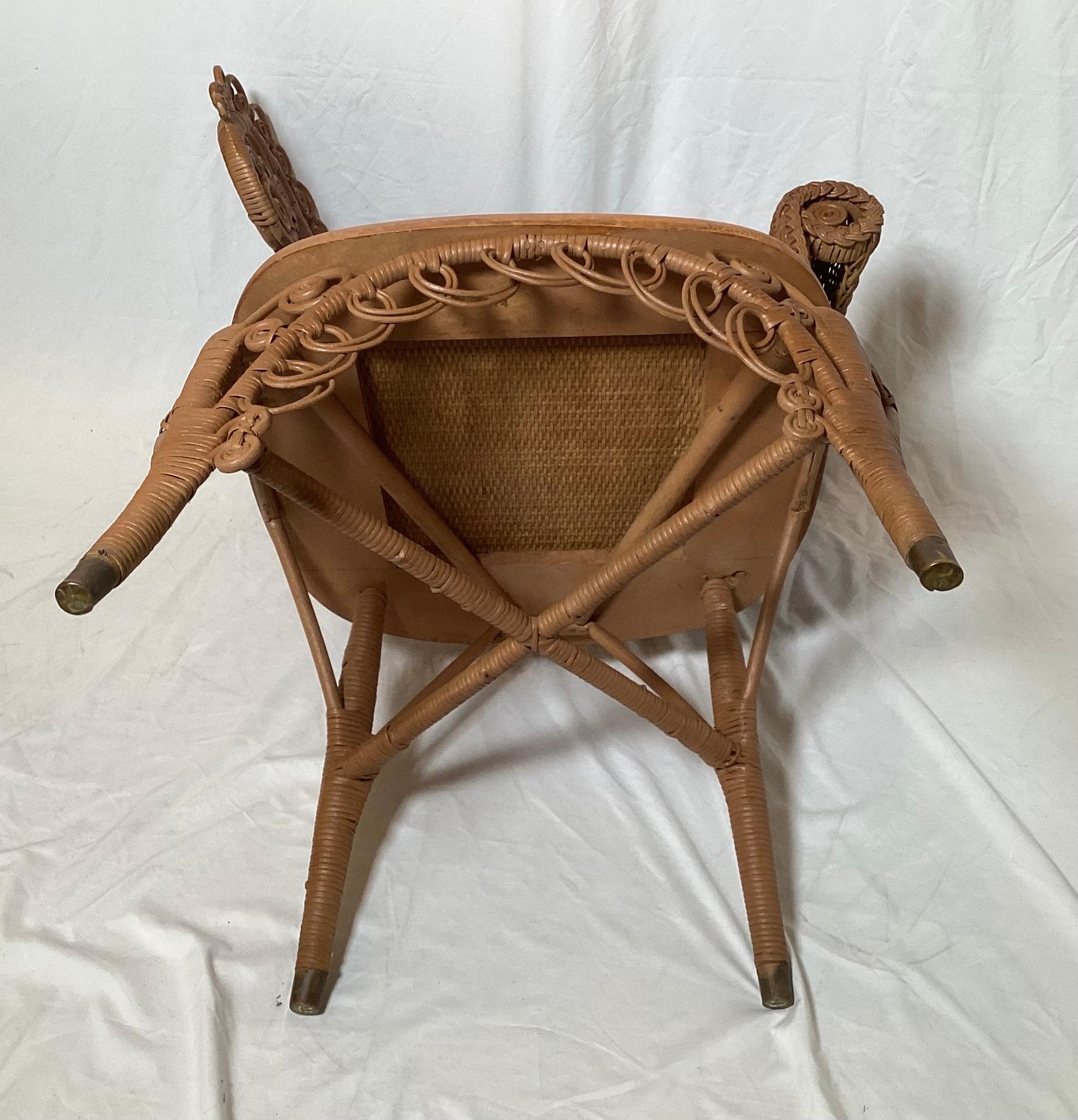 Sedia vittoriana in vimini in vendita 1