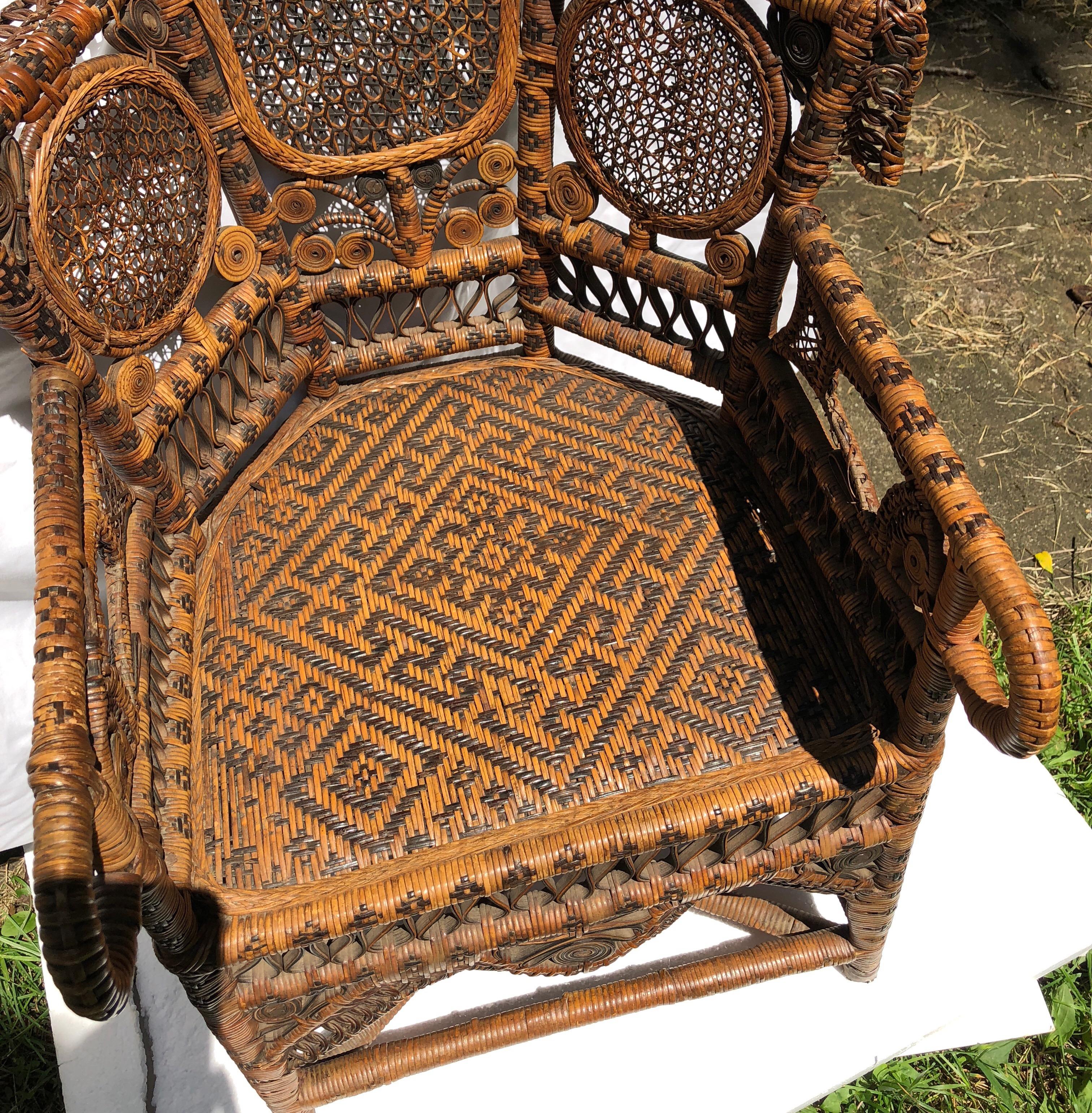 wicker childs chair