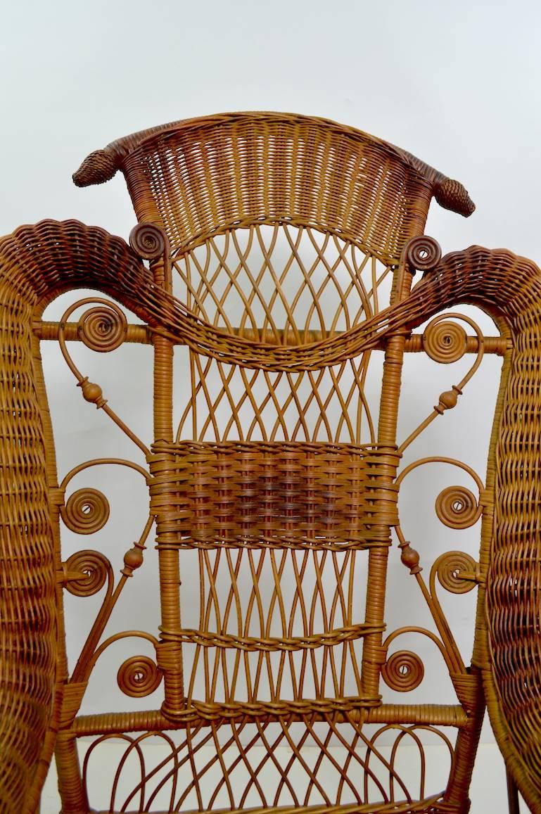 victorian wicker rocking chair