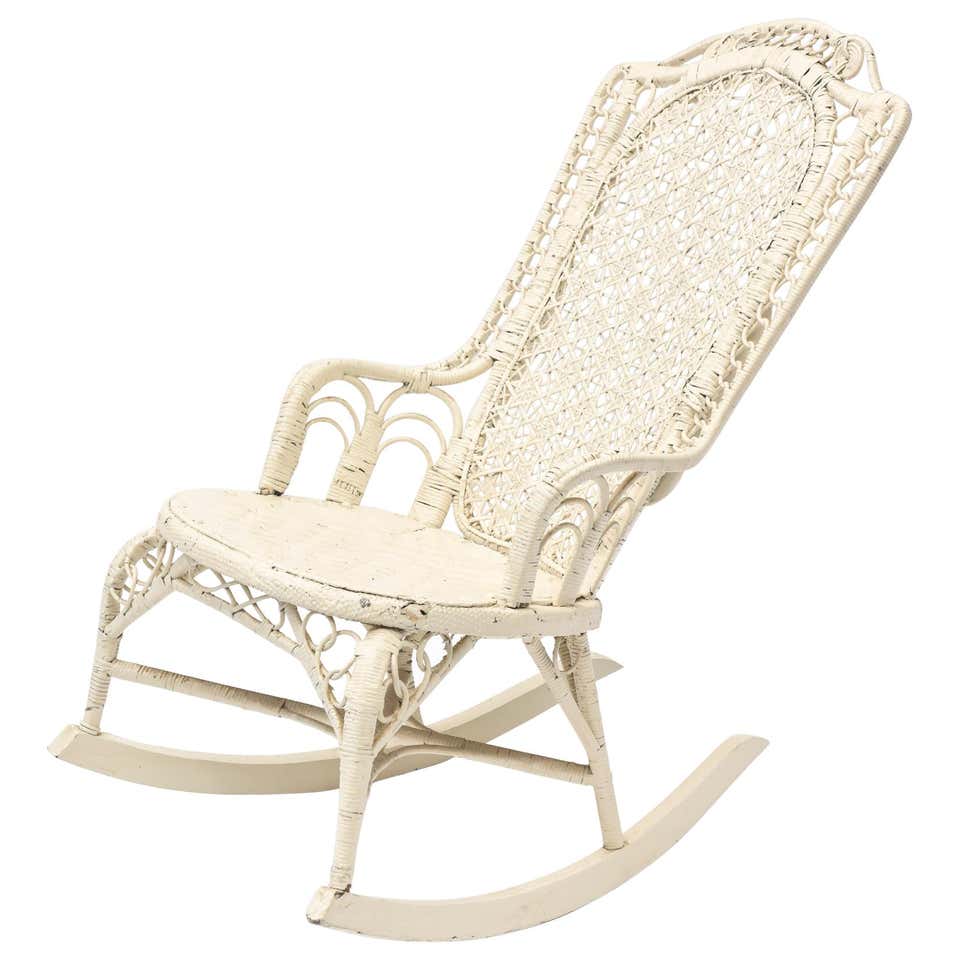 VICTORIAN WICKER PLATFORM ROCKER at 1stDibs