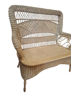 Victorian Wicker Settee/Loveseat