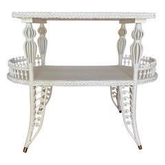 Victorian Wicker Table Antique Victorian Wicker Table