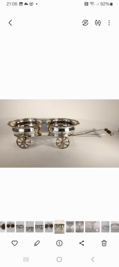 Victorian Wine Bottle Carriage Silver Plate Coaster