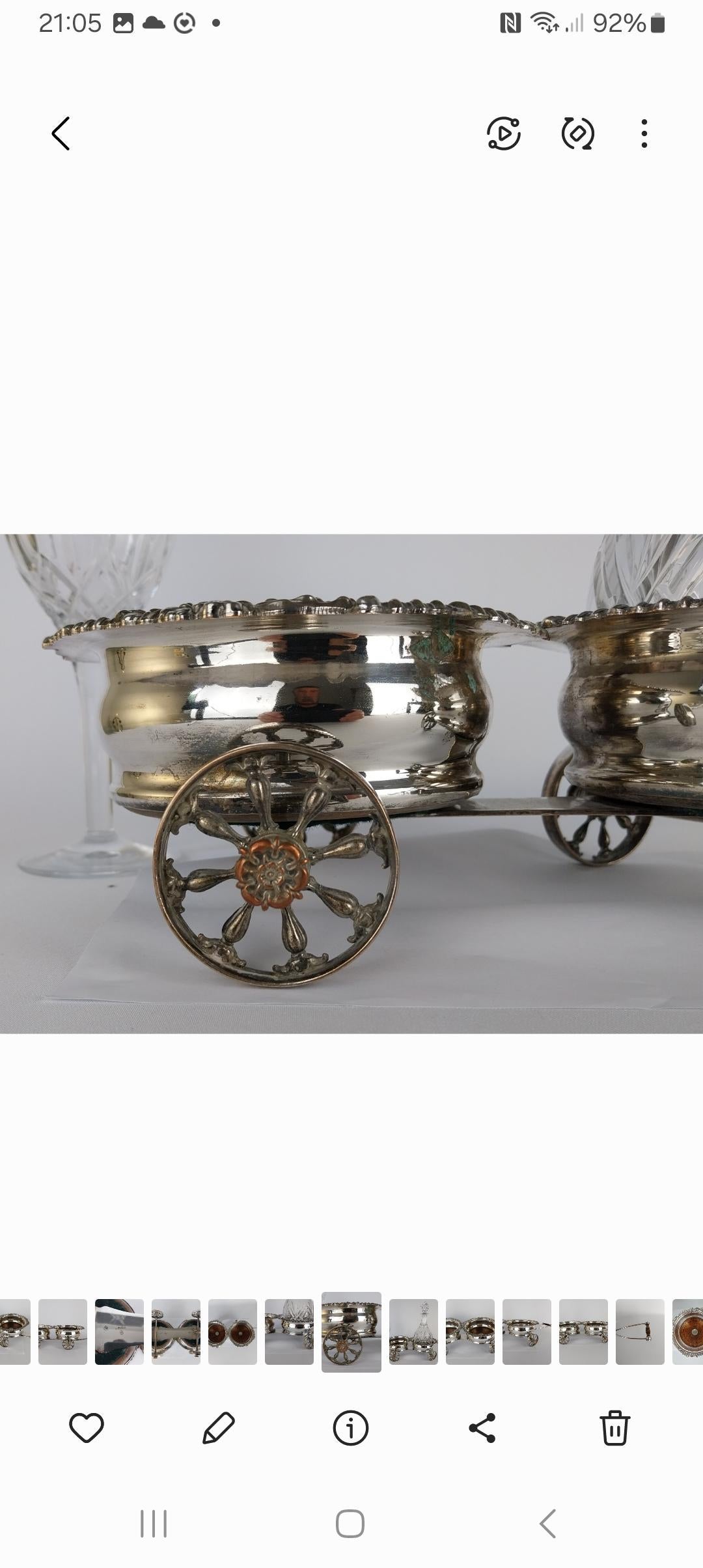 19th Century Victorian Wine Bottle Carriage Silver Plate Coaster For Sale