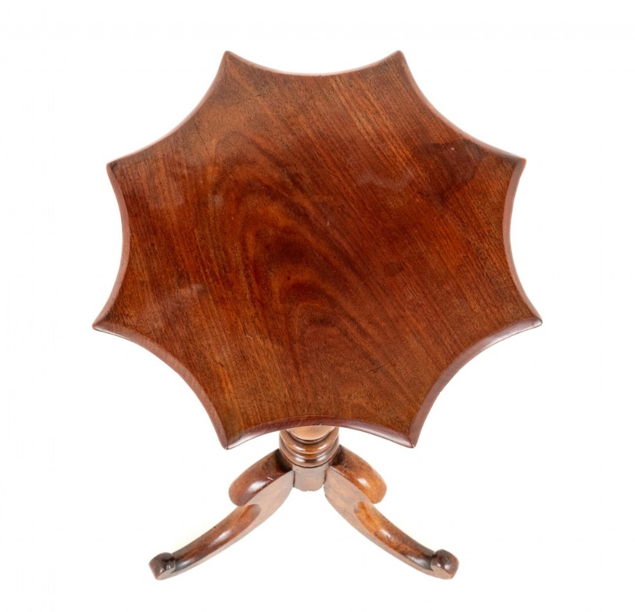 Victorian Wine Table Star Top Side 1860 In Good Condition For Sale In Potters Bar, GB