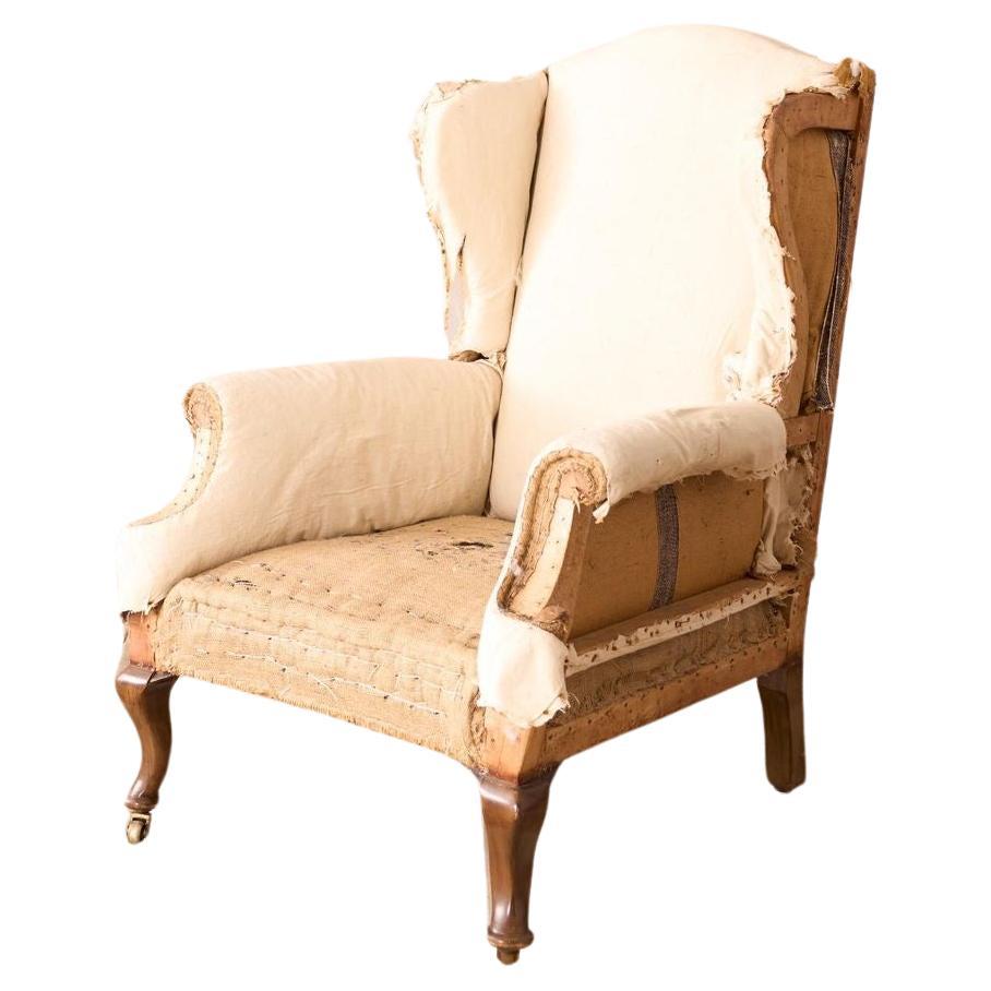 Victorian wingback armchair with cabriole legs by John Reid & Sons