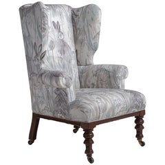 Antique Victorian Wingback Chair, England, circa 1840