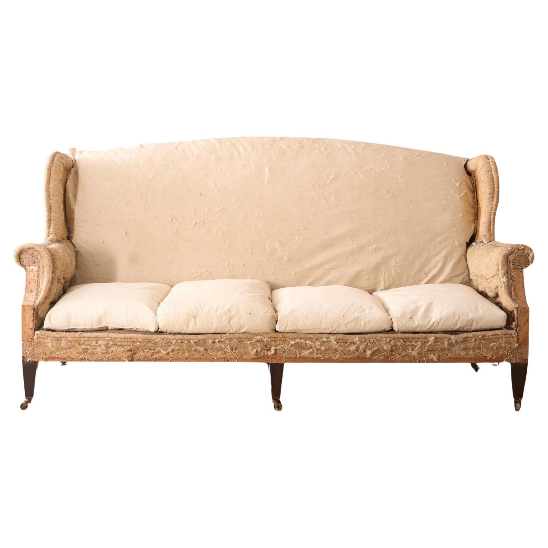 Viktorianisches Wingback Sofa im englischen Landhausstil