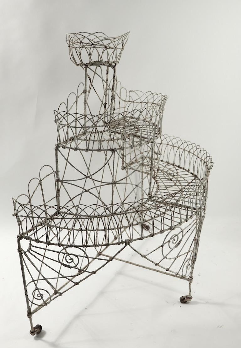 Victorian Wire Plant Stand For Sale at 1stdibs