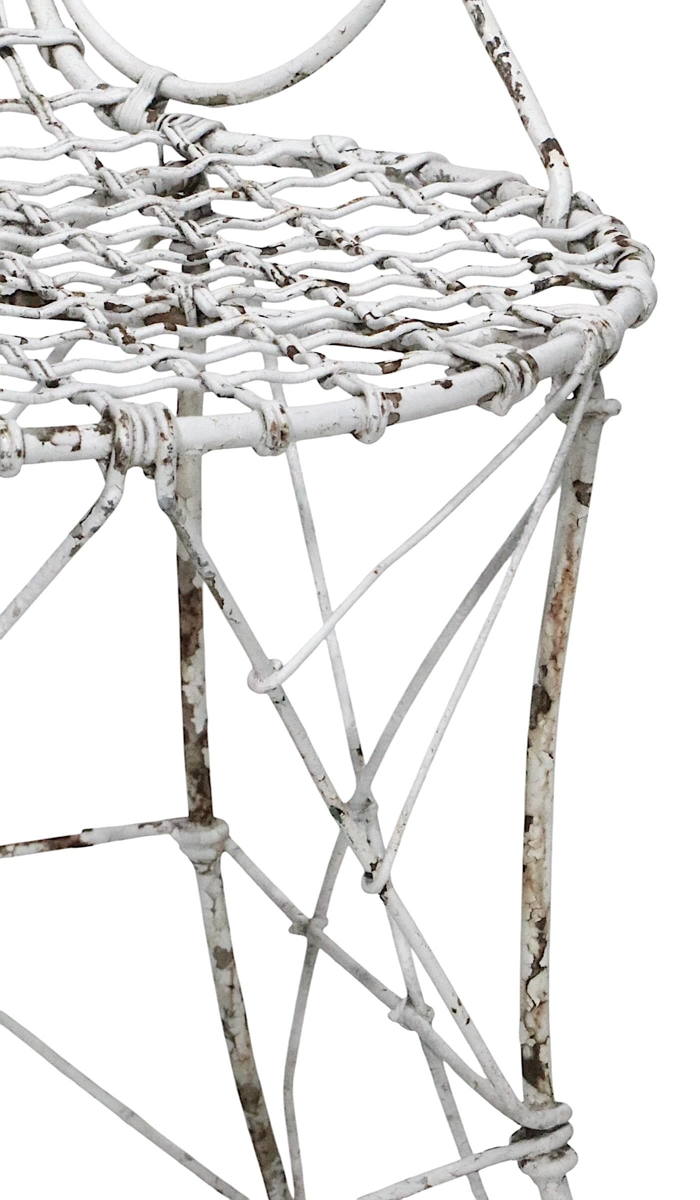 Chaises de jardin victoriennes en fil de fer par Howard & Morse vers 1880/1900 en vente 2