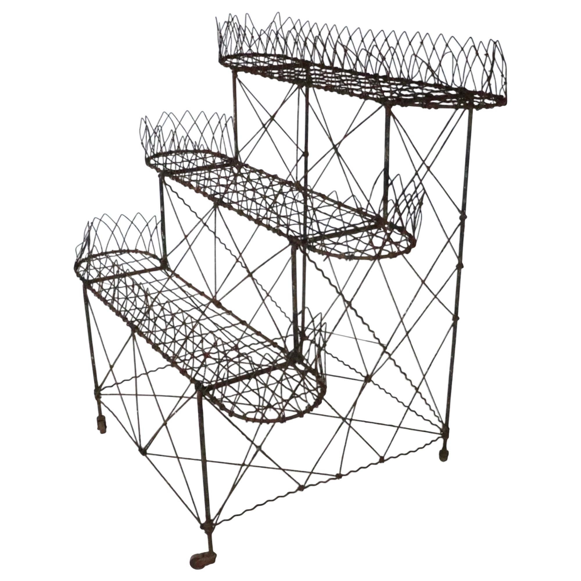 Victorian Wire Work Plant Stand