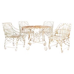 Victorian Wirework Garden Table and Chairs