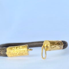 Victorian Woven Hair and 9 Carat Gold Memorial Bangle