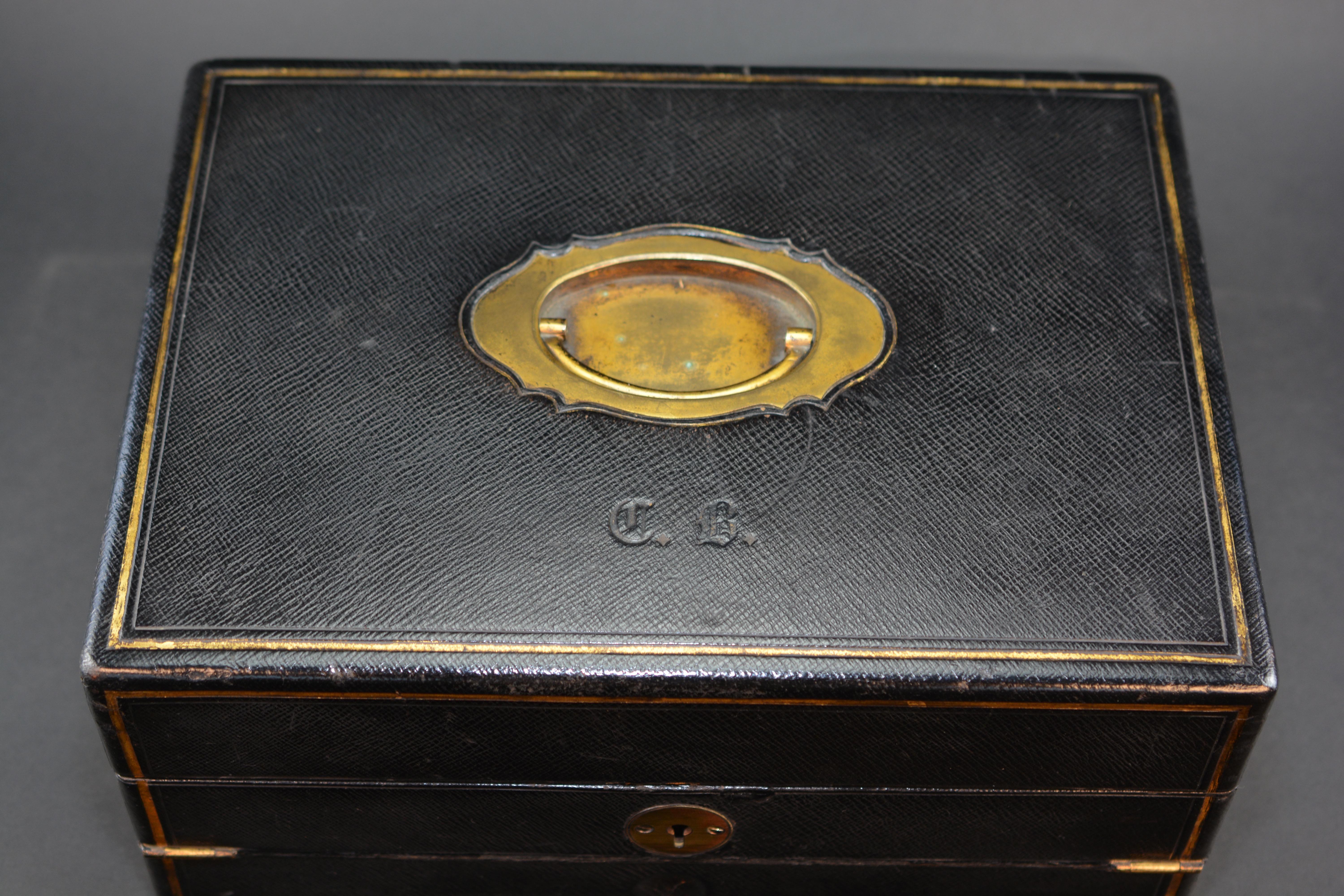 Early Victorian Victorian Writing Box by P&F Shafer of 27 Piccadilly London For Sale