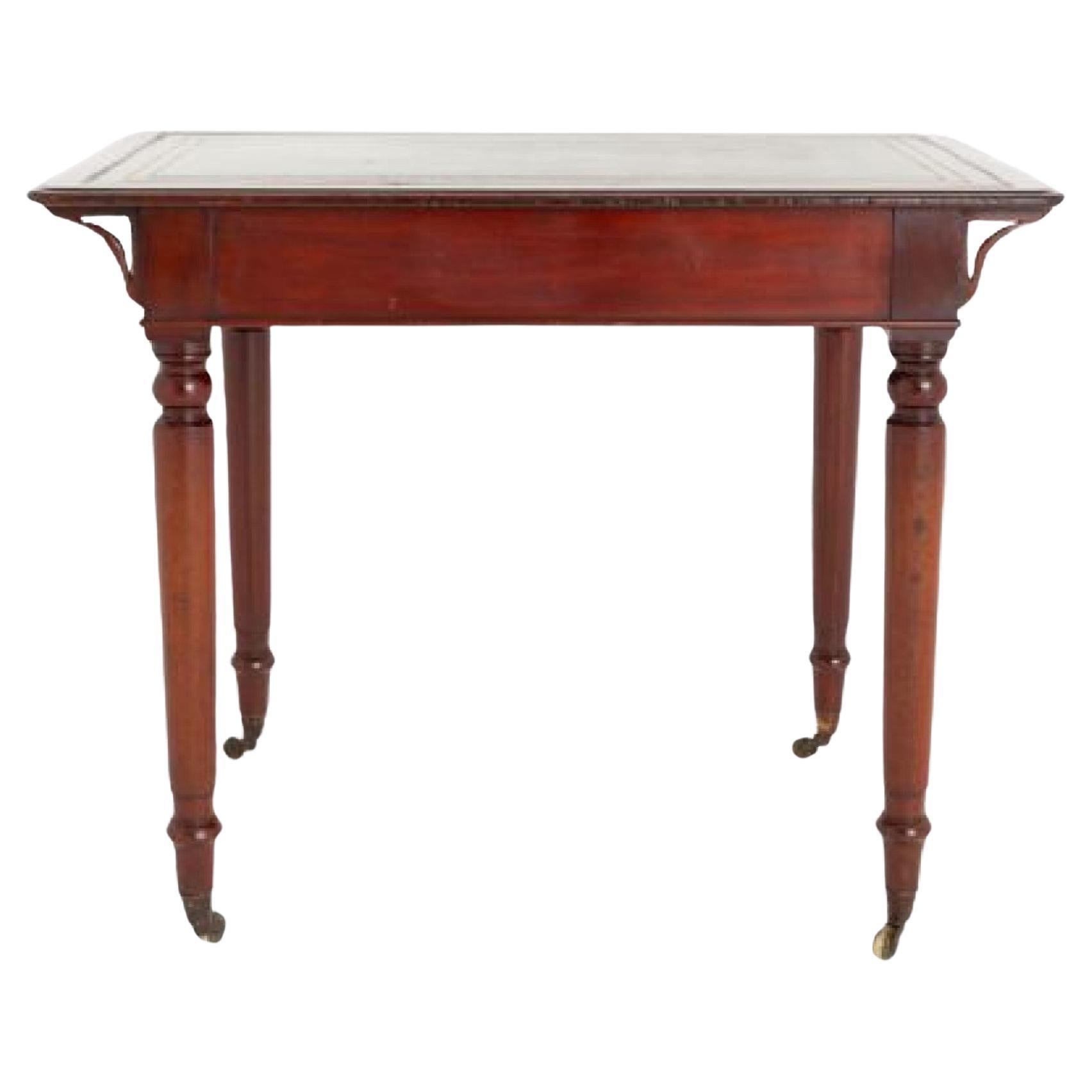 Mesa de escritorio victoriana de caoba Holland & Sons 1870