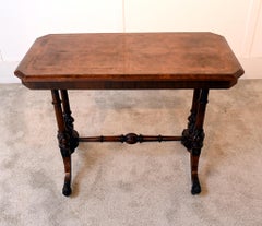 Victorian Writing Table Walnut Antique Side 1880