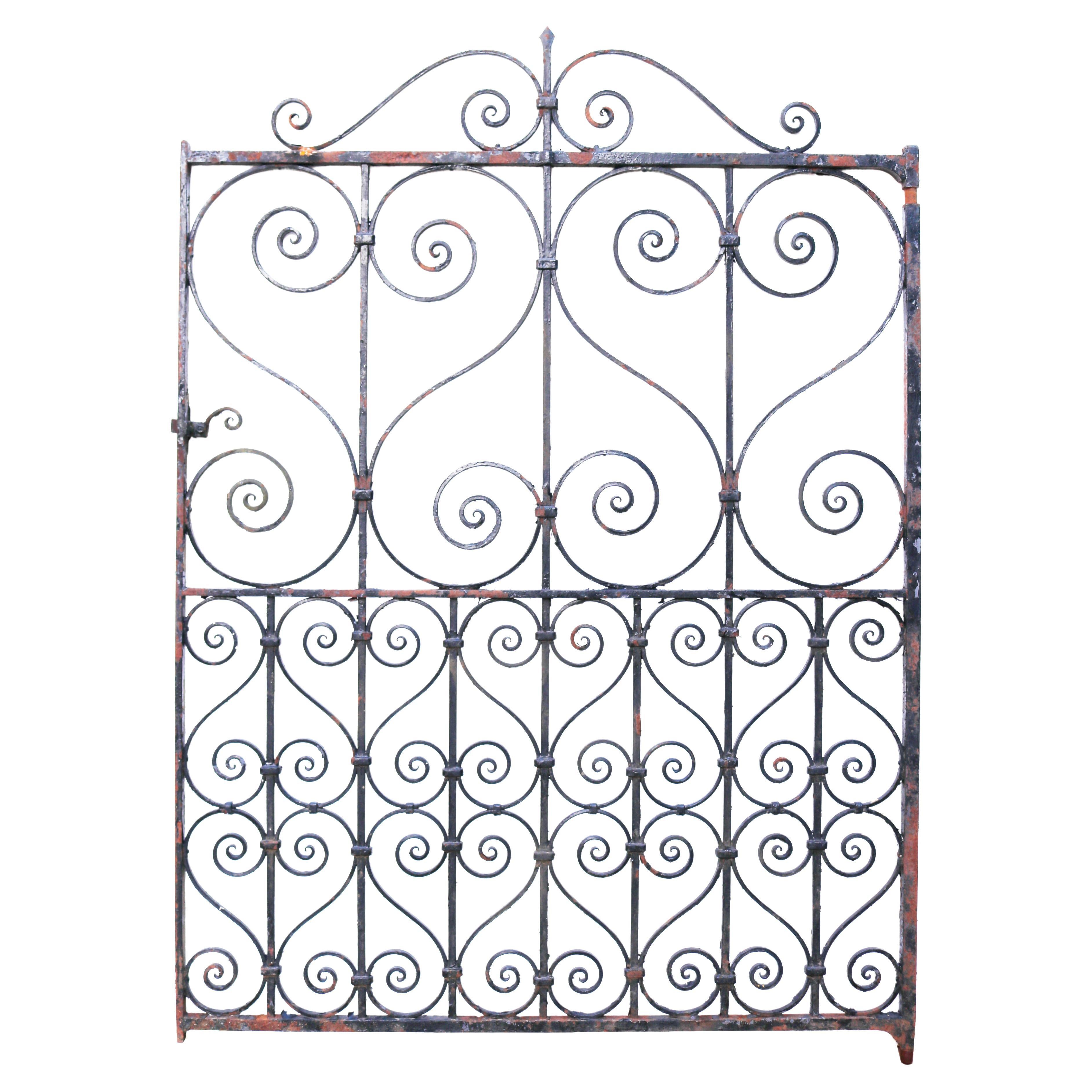 Victorian Wrought Iron Decorative Gate For Sale