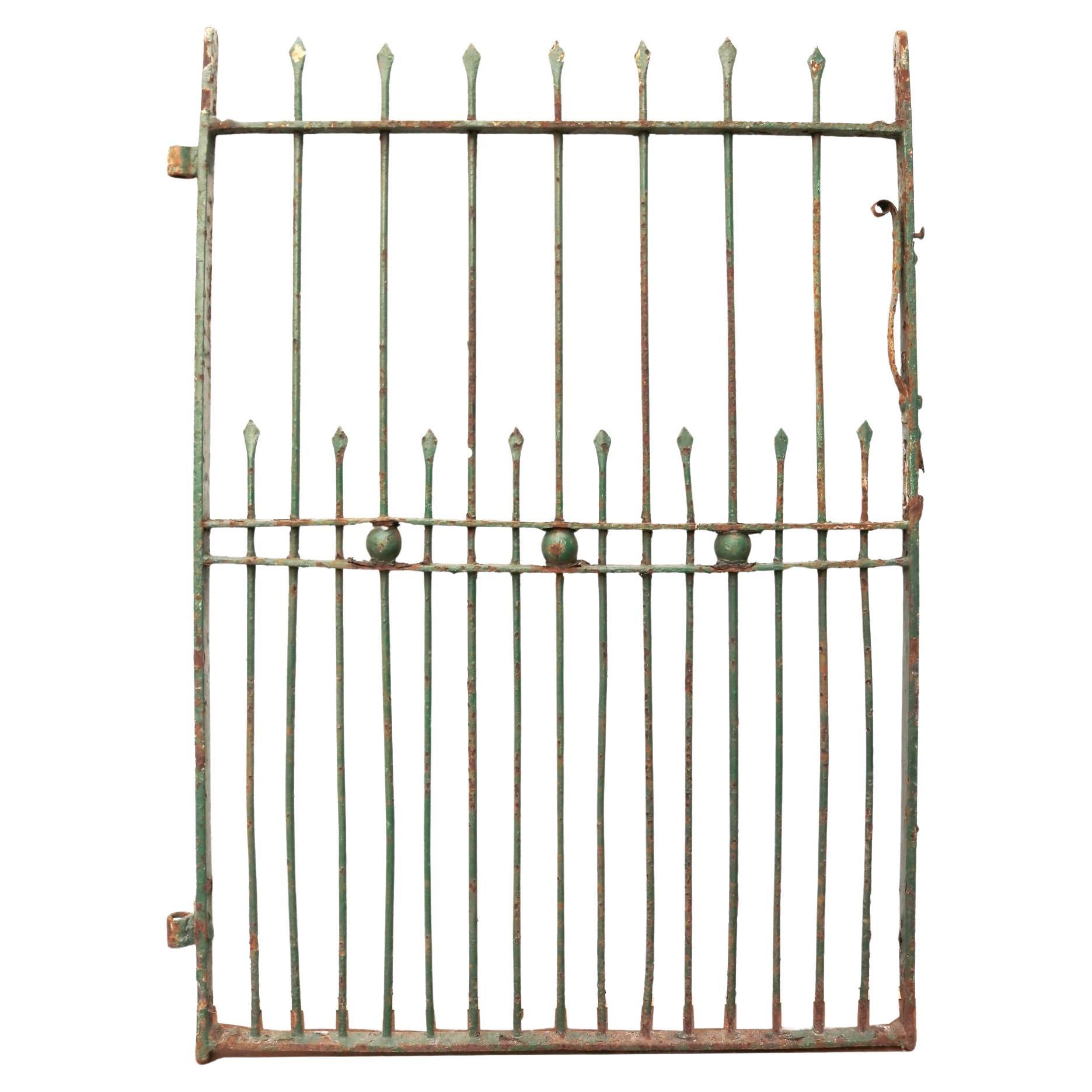 Victorian Wrought Iron French Pedestrian Gate For Sale
