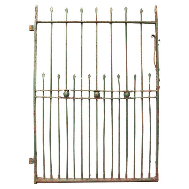 Curved Antique Victorian Iron Gate For Sale at 1stDibs