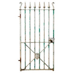 Victorian Wrought Iron Side Gate With Heraldic Shield