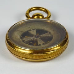 Victorian Yellow Gold Barometer Fob Charm Pendant