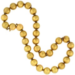 Victorian Yellow Gold Bead Necklace