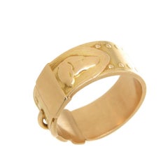 Victorian Yellow Gold Dog Collar Band Ring