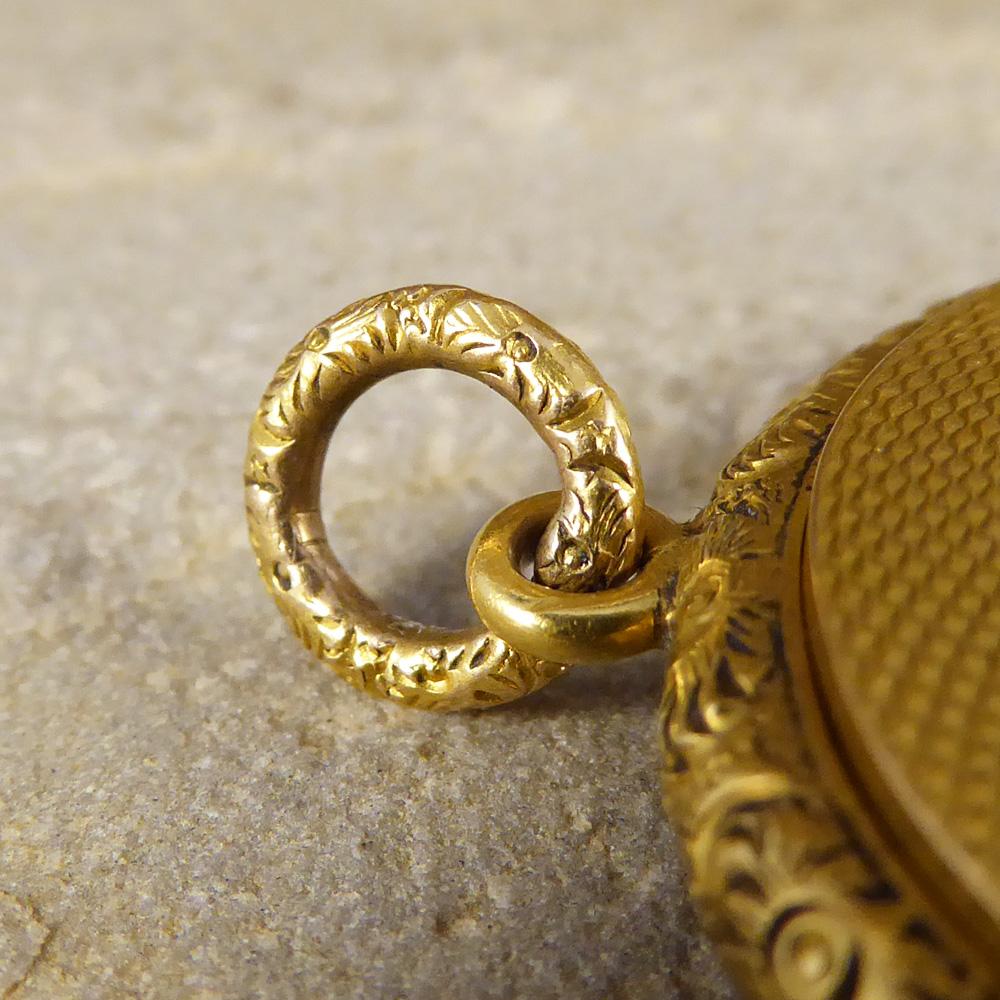 Victorian Yellow Gold Double Sided Locket 15 Carat 1