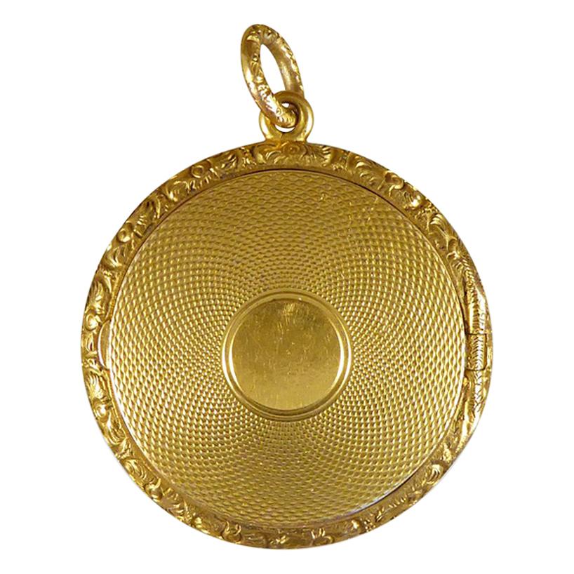 Victorian Yellow Gold Double Sided Locket 15 Carat
