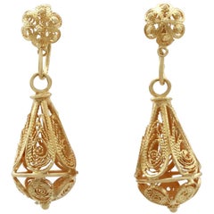 Victorian Yellow Gold Drop Earrings