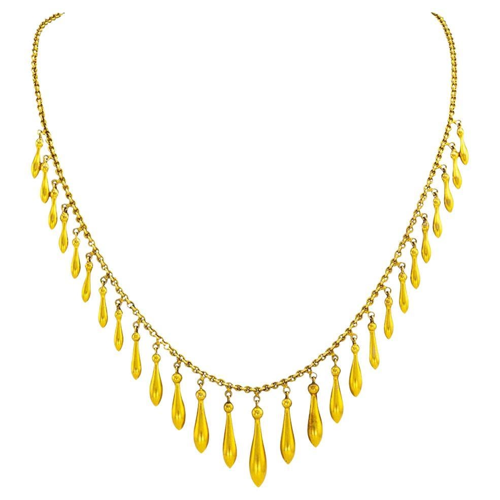 Victorian Yellow Gold Fringe Necklace