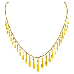 Victorian Yellow Gold Fringe Necklace