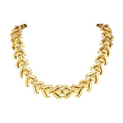 Victorian Yellow Gold Link Necklace Bracelets
