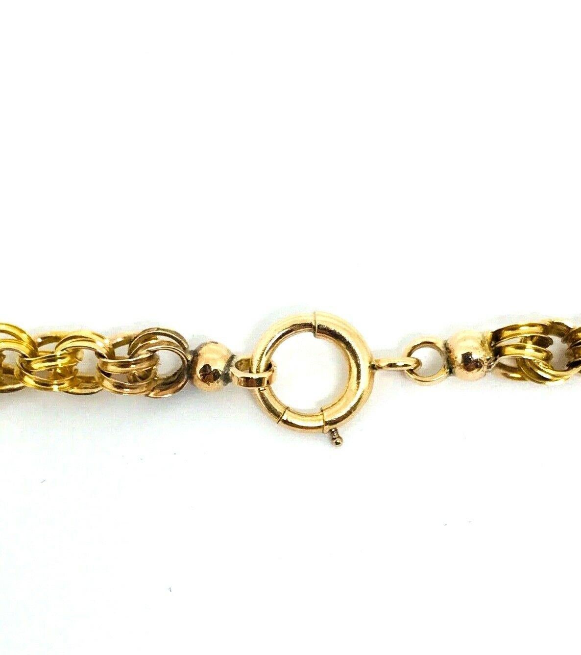 Women's or Men's Victorian Yellow Gold Long Chain Necklace