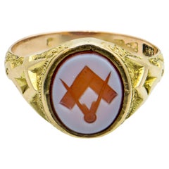 Victorian Yellow Gold Masonic Ring
