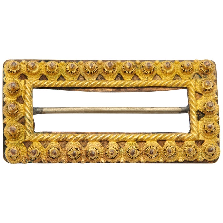 Boucle de ceinture ancienne en or jaune 10 carats, Pays-Bas En vente sur  1stDibs