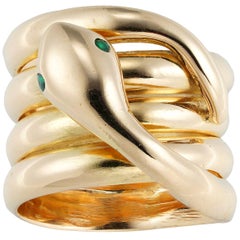Antique Victorian Yellow Gold Serpent Ring