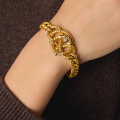 Victorian yellow gold snake link bracelet