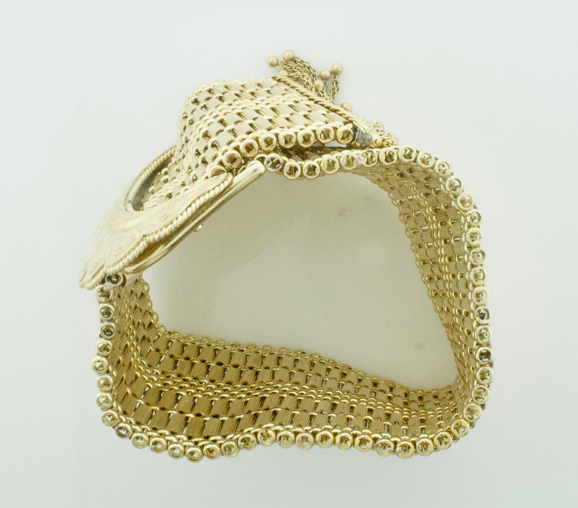 Breites viktorianisches Gelbgold-Armband, um 1871 (Viktorianisch)
