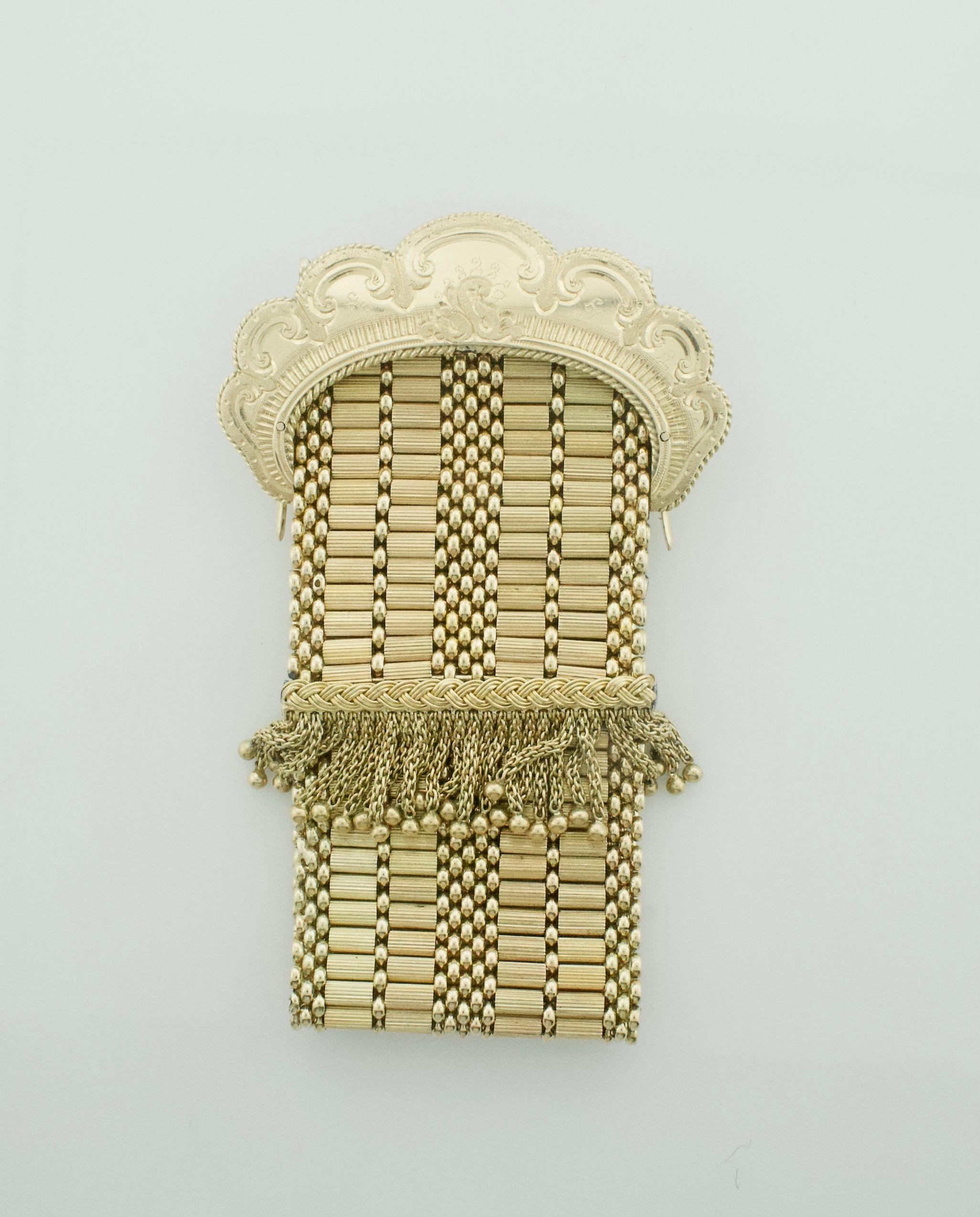 Breites viktorianisches Gelbgold-Armband, um 1871 3