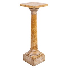 Victorian Yellow Marble Pedestal, 19th C.