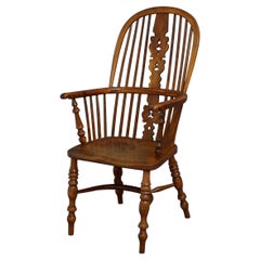 Antique Victorian Yew Wood Windsor Chair