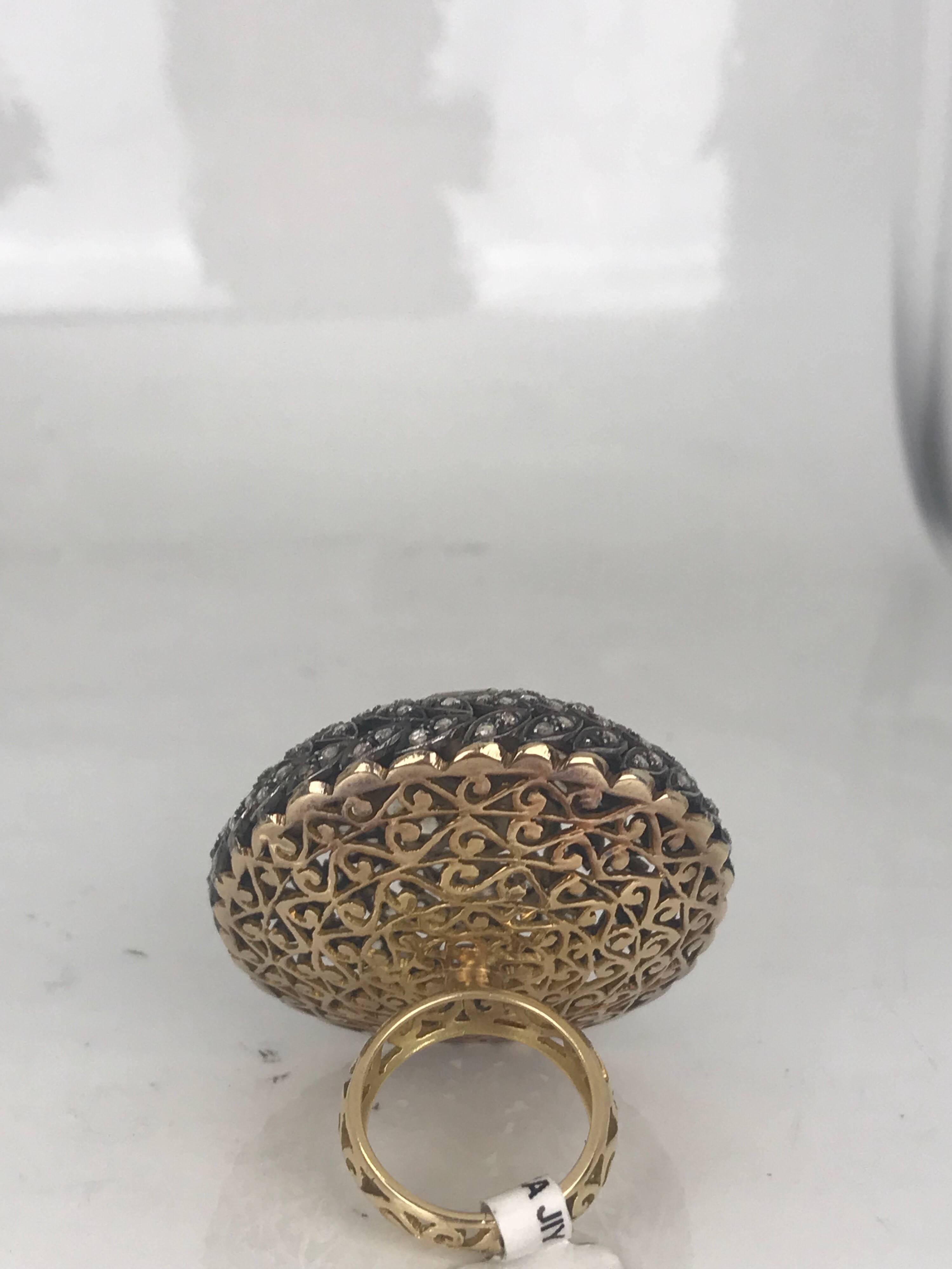 Late Victorian Victorian, Bubble 14 Karat Gold, Large 2.00 Carat Total Weight, circa 1965 For Sale