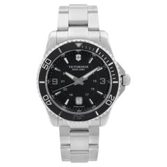 Victorinox Maverick Swiss Army Steel Black Dial Mens Quartz Watch 241697