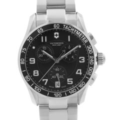 Victorinox Swiss Army Classic Steel Black Dial Mens Quartz Watch 241494